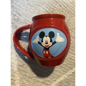Vintage Disney Red Mickey Mouse Double Sided Coffee Mug